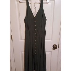 Plus size olive/army green dress